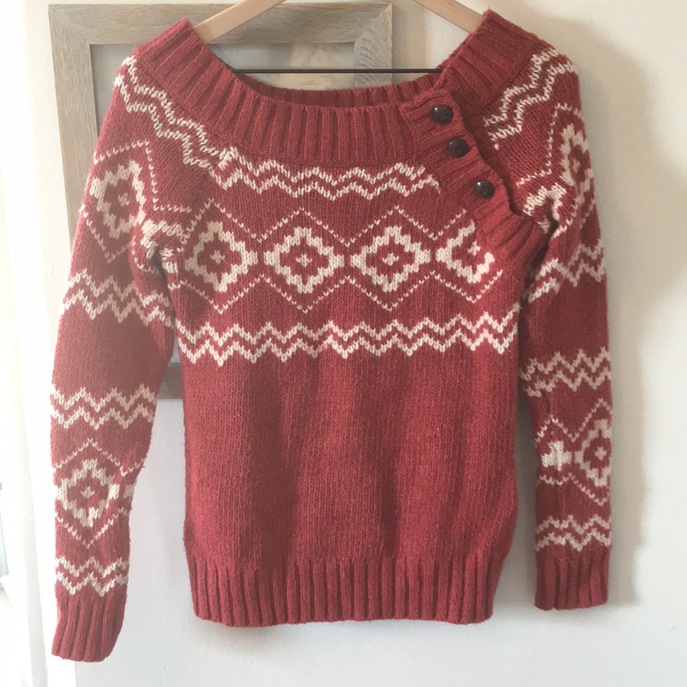 Lole 🎿 Nordic Off The Shoulder Ski Sweater